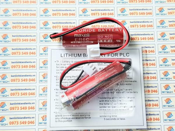 Pin Maxell ER6C 3.6V dung lượng 1800mah cho PLC FX1N/2N