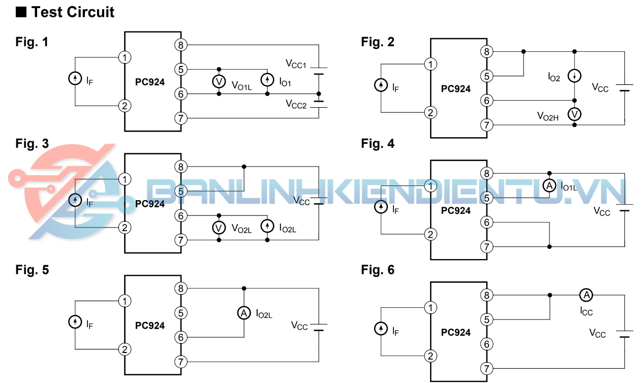 Sơ dồ mạch kiểm tra PC924L