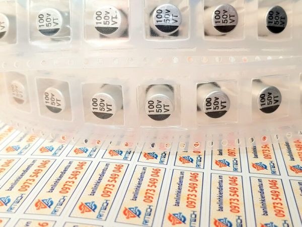 Tụ nhôm 100uF 50V kích thước 8×10.5mm