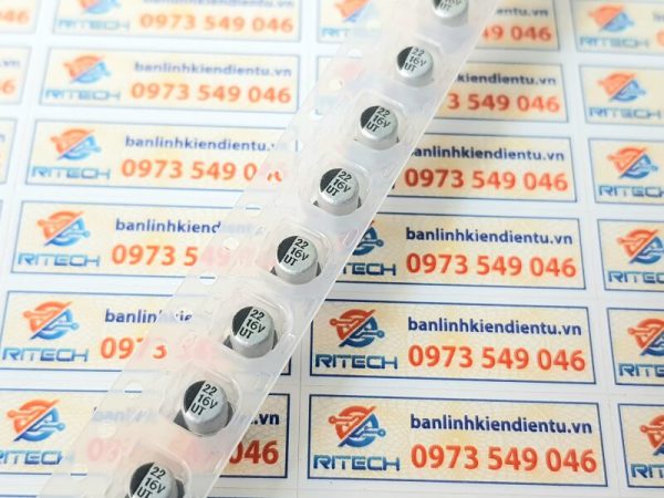 Tụ nhôm 22uF 16V kích thước 4×5.4mm