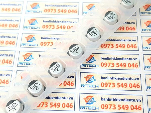 Tụ nhôm 22uF 50V kích thước 6.3×5.4mm - Ảnh 2