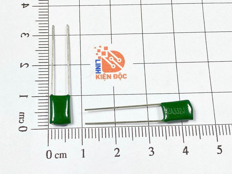 Tụ mica 2A332J 3.3nF 100V 1 Tụ mica 2A332J 3.3nF 100V