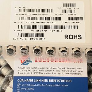 Tụ nhôm 470uF 25V kích thước 10×10.5mm 5 470uF 25V 13