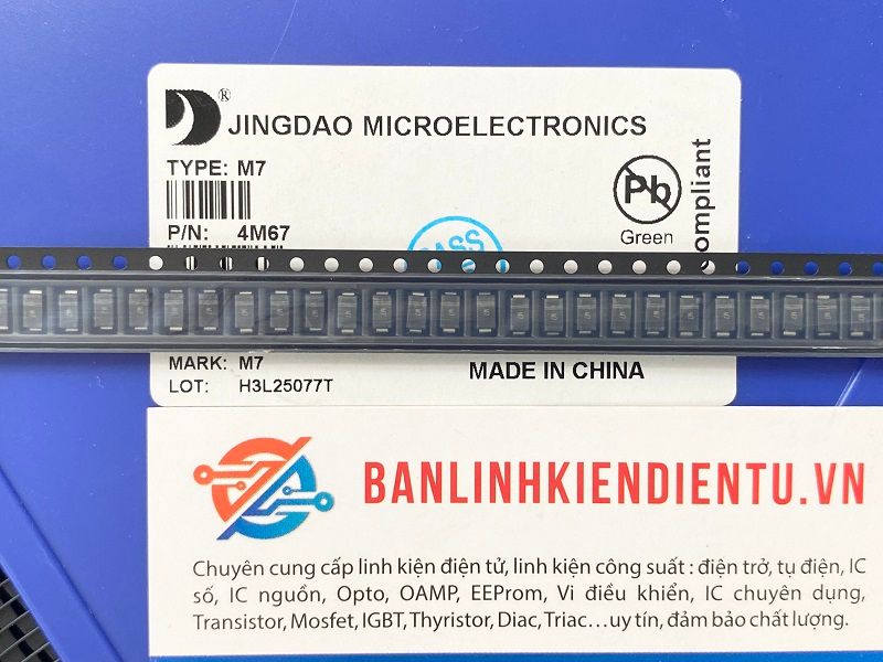 1N4007, M7 DIODE 1A 1000V DO-214AC SMA 2 Diode 1N4007 M7