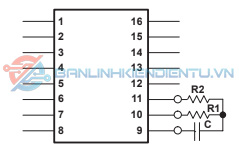 Kết nối bộ dao dộng RC với IC