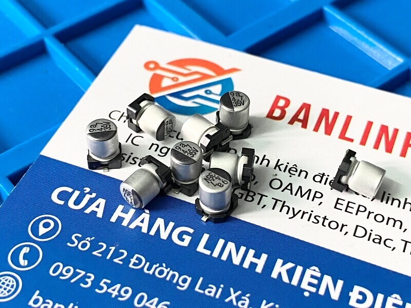 Tụ nhôm 4.7uF 35V kích thước 4×5.4mm 6 Tu nhom 4.7uF 35V 1