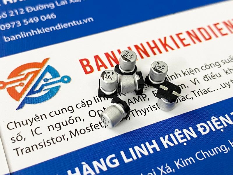 Tụ nhôm 10uF 16V kích thước 4×5.4mm 4 tụ nhôm 10uf 16v 4x5.4m