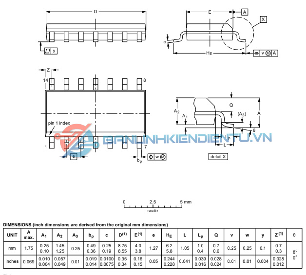 CD74AC04M kí hiệu AC04 SOP14 12 sop14 3.9