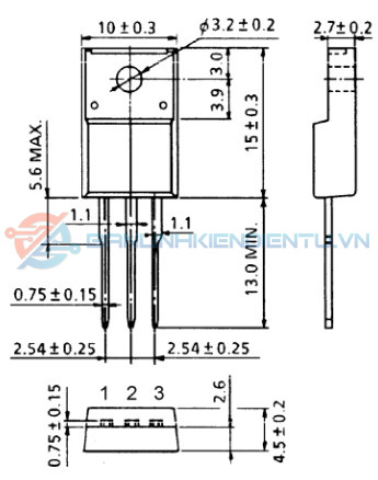 FGPF50N33BT, FGPF50N33, 50N33 IGBT 50A/330V TO-220 9 Kich thuoc to 220f 1