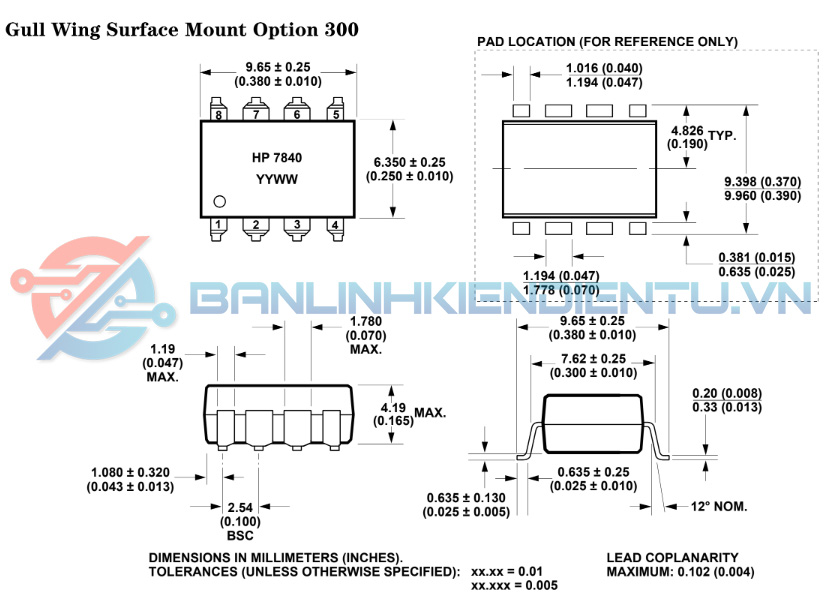 Kích thước 7840 sop8