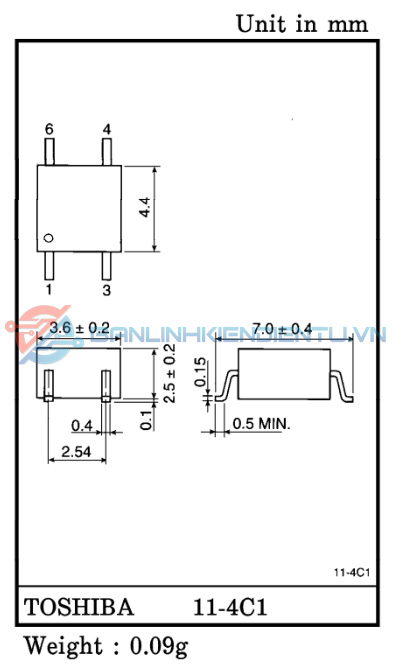 Kích thước TLP121