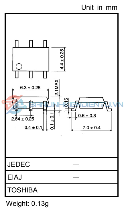 Kích thước TLP197G
