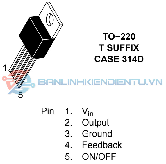 Sơ dồ chân LM2575T ADJ 2