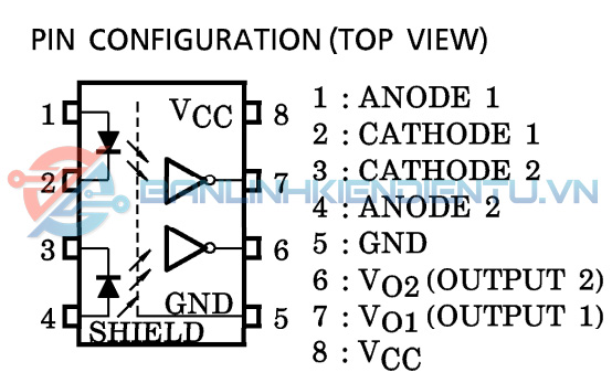 Sơ dồ chân TLP2631 1