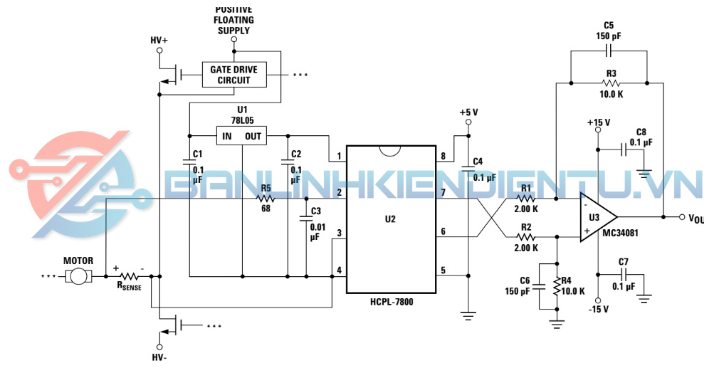 Sơ dồ mạch ứng dụng A7800