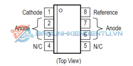 431AC, TL431AC, TL431AI IC hồi tiếp nguồn kiểu chân SOP-8 12 so do chan TL431A
