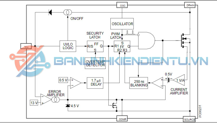 VIPer100AC, VIPer100A IC nguồn DIP-5 TO-220 11 so do khoi viper100ac