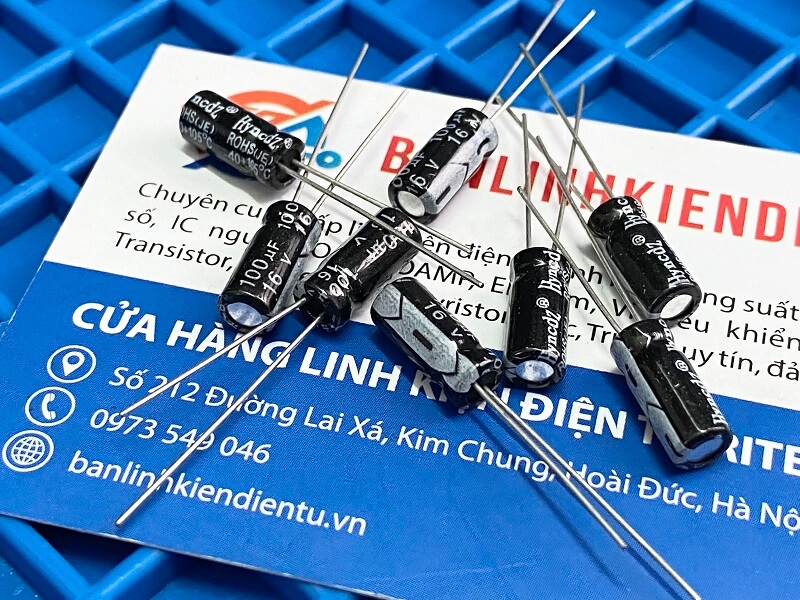Tụ hóa 16V 100UF 1 Tụ hóa 16V 100UF