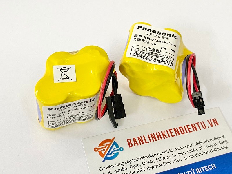 Pin Panasonic BR-2/3AGCT4A 6V nuôi nguồn cho Servo amp Fanuc 12 BR-2/3AGCT4A