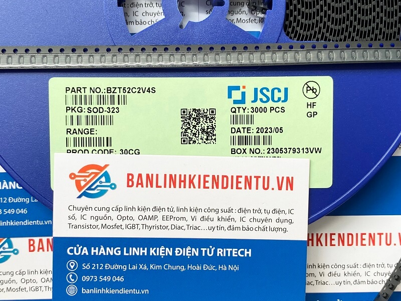 BZT52C2V4S kí hiệu WX diode zener 2.4V SOD-323 0805 2 BZT52C2V4S