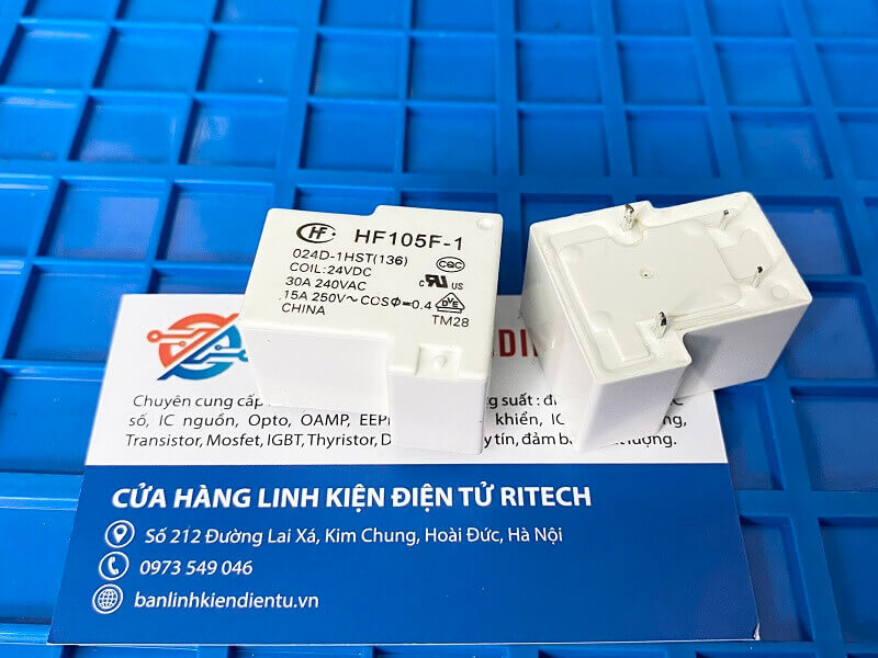 HF105F-1 024D-1HS Relay 30A 24VDC 4 chân 1 HF105F-1 024D-1HS Relay 30A 24VDC 4 chân
