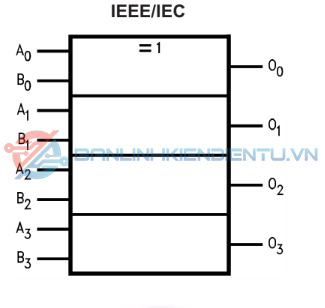 Kí hiệu IC 74VHC86 dạng Logic