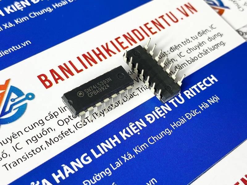 IC số hãng Motorola SN74LS393N, 74LS393 DIP-14 nhập khẩu 1 SN74LS393N