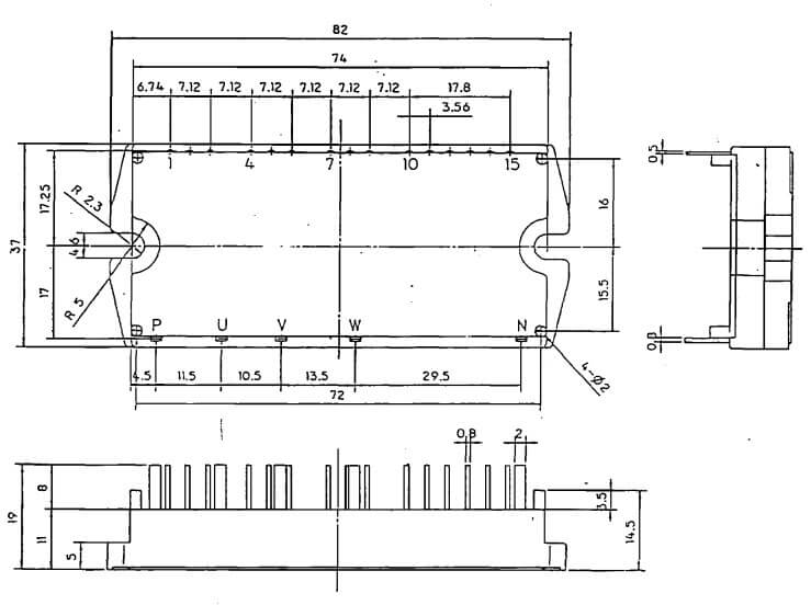 Kích thước 6MBP20JB060-03