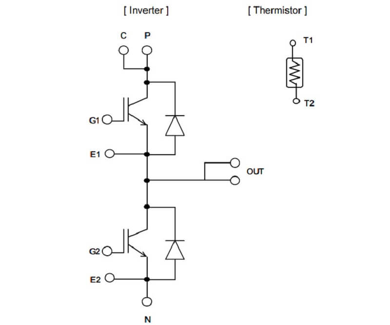 2MBI225VN-120-50 IGBT Fuji 225A 1200V tháo máy 8 so do chan 2MBI225VN 120 50