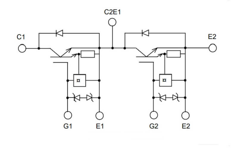 2MBI300NB-060-01 Module IGBT FUJI 300A 600V (Tháo máy) 10 so do chan 2MBI300NB 060