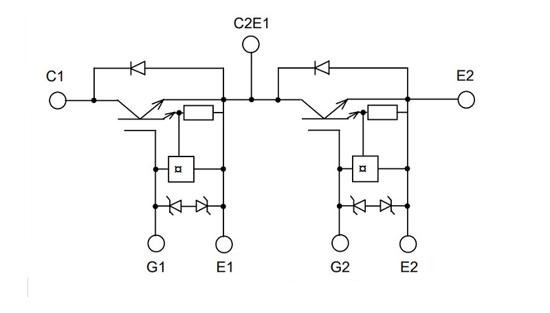 2MBI400N-060 IGBT Fuji 400A 600V 6 so do chan 2MBI400N 060