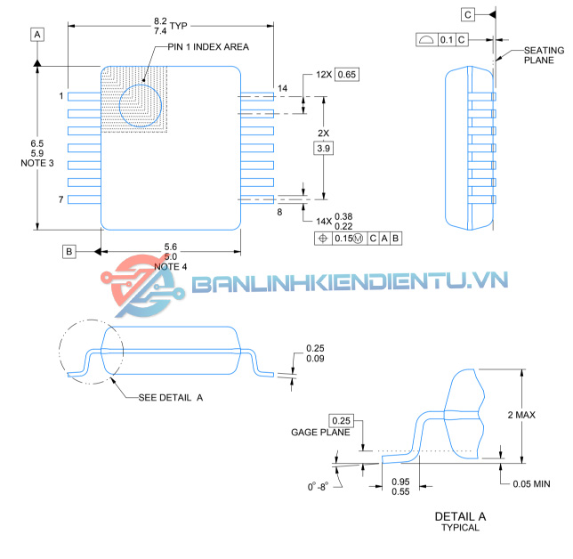 74VHC86MTCX, V86 IC số TSSOP-14 13 tssop14