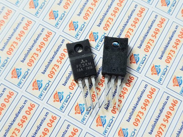 FS3KM-18A FS3KM N-MOSFET 3A 900V TO-220F 4R HIGH-SPEED SWITCHING - Ảnh 3