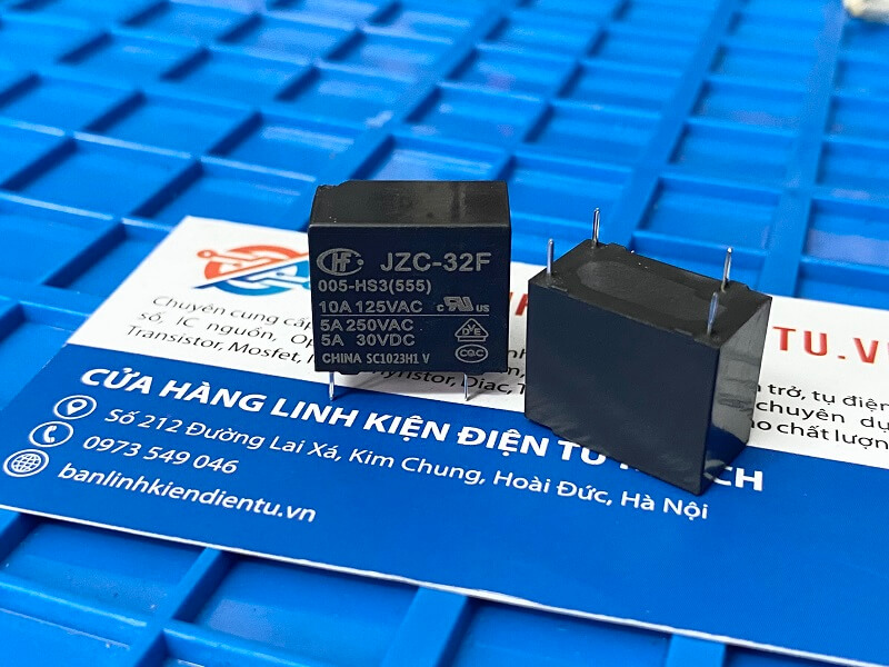 JZC-32F-005-HS3 Rơ le 5V 10A 4 chân L18.4xW10.2xH15.3mm 1 JZC-32F-005-HS3 Rơ le 5V 10A 4 chân L18.4xW10.2xH15.3mm