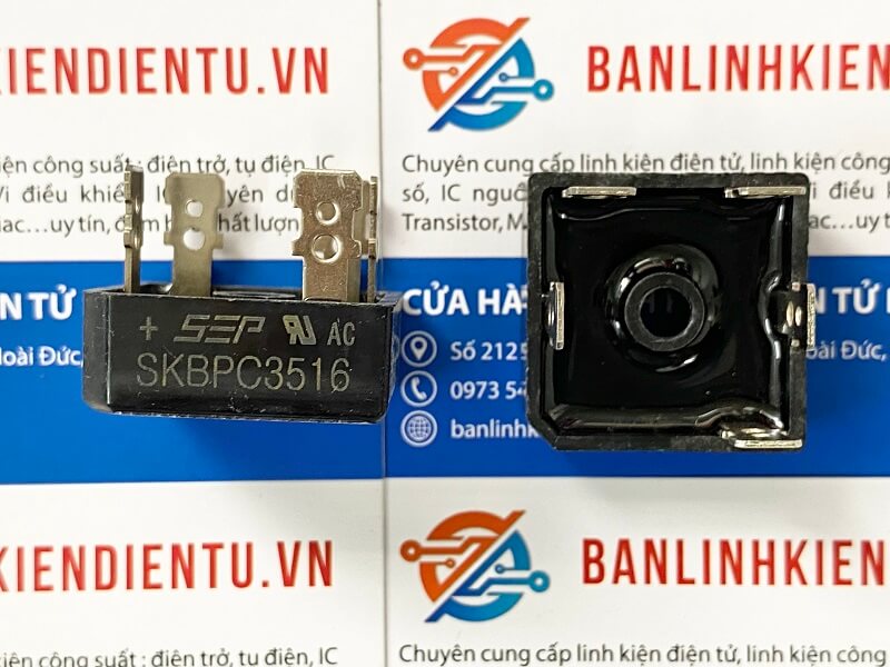 SKBPC3516 Diode chỉnh lưu cầu 3 pha 35A 1600V chân dẹt 1 SKBPC3516-diode