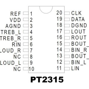 PT2315 SOP20 IC khuếch đại ampli 5 Sơ đồ chân IC PT2315