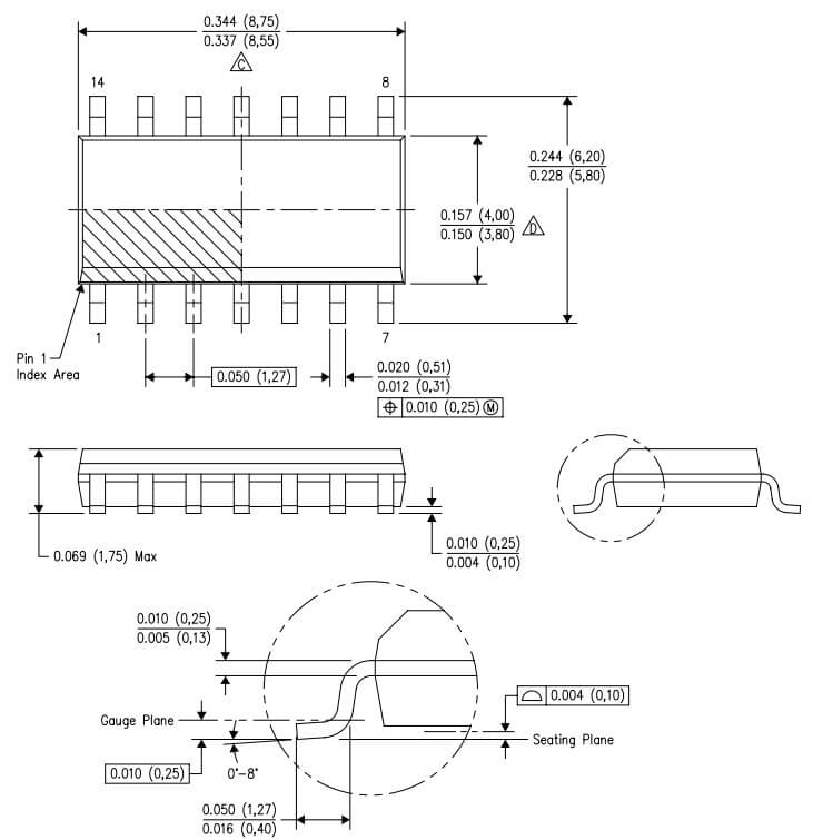 UCC35701D, UCC35701, UCC35701DR IC nguồn SOP-14 8 kich-thuoc-UCC35701D