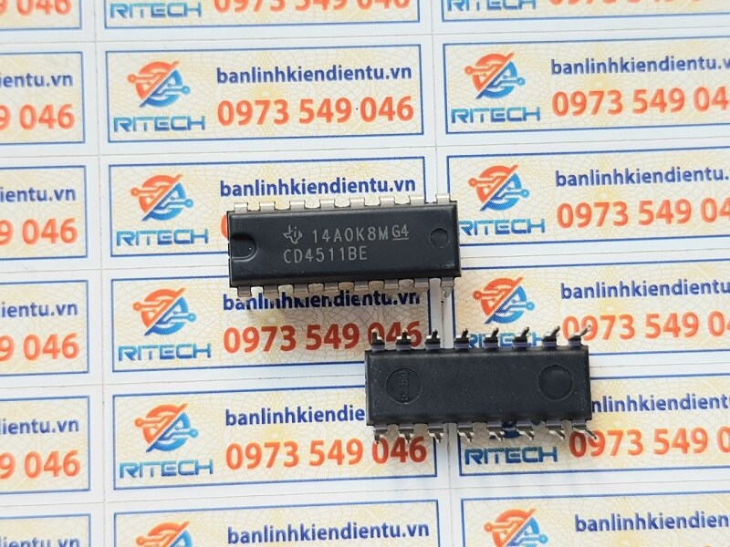 CD4511BE, CD4511, HEF4511BP IC Số DIP-16 3 CD4511BE, CD4511, HEF4511BP IC Số DIP-16 - Ảnh 3