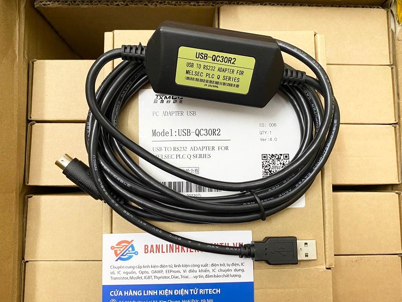 USB-QC30R2 Cáp lập trình PLC Mitsubishi dòng Q 14 Cáp USB-QC30R2