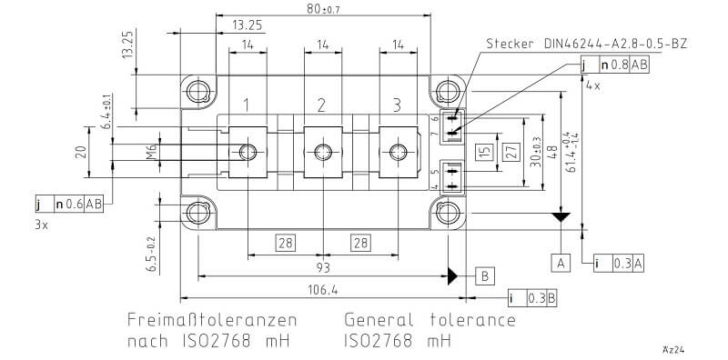 FF300R12KS4 IGBT Infineon 300A/1200V 13 kich thuoc FF300R12KS