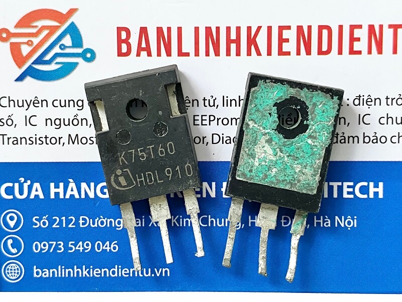 K75T60 IKW75N60T IGBT 75A-600V TO-3P Tháo Máy 8 K75T60-IGBT