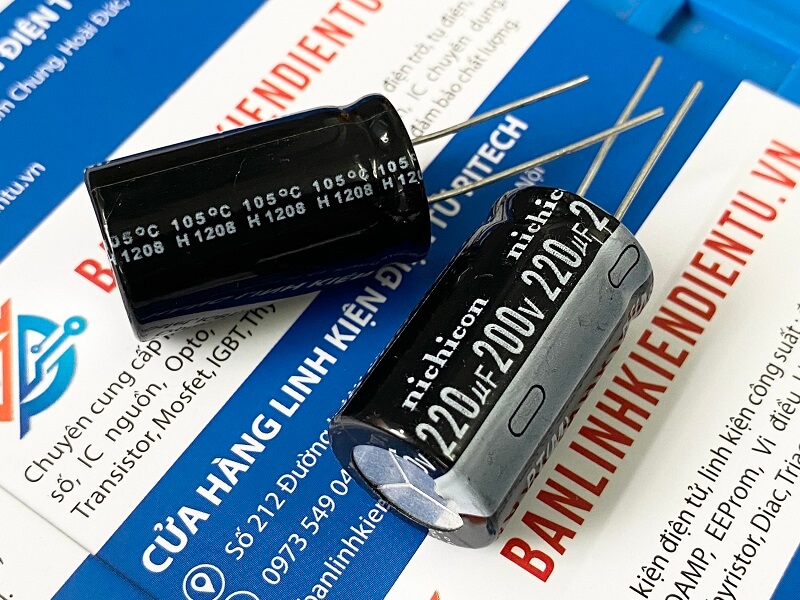 220uF 200v nichicon 18x31mm