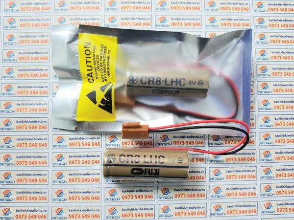 Pin nuôi nguồn CR8.LHC 3V Cho CPU Fanuc có điện trở - Ảnh 3