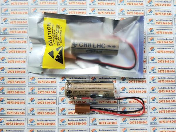 Pin nuôi nguồn CR8.LHC 3V Cho CPU Fanuc có điện trở - Ảnh 4