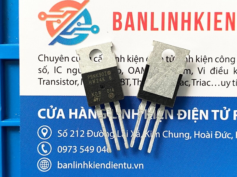 P9NK90Z, STP9NK90Z Mosfet kênh N 8A 900V TO-220 2 P9NK90Z, STP9NK90Z Mosfet kênh N 8A 900V TO-220 - Ảnh 2