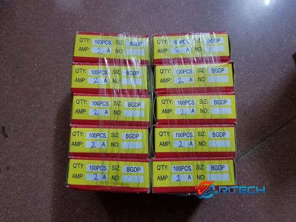 Cầu trì thủy tinh 2A 250V 5x20mm F2AL250V - Ảnh 2