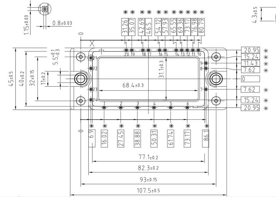 FP40R12KE3 IGBT 40A 1200V Tháo Máy 23 FP40R12KE3