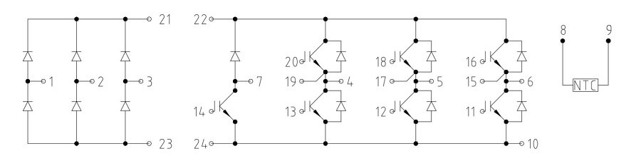 FP50R06KE3 IGBT 50A 1200V 16 FP50R06KE3