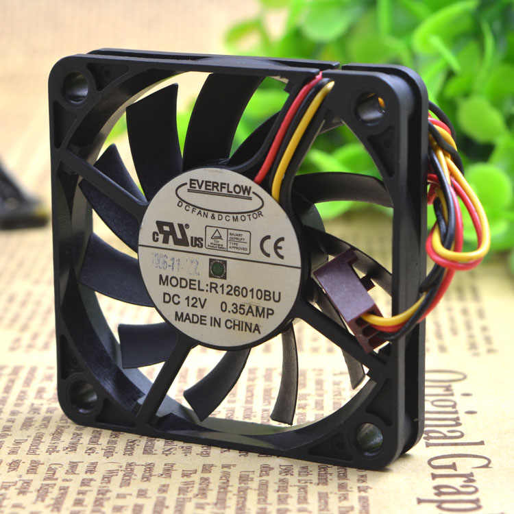 Quạt EVERFLOW R126010BU 12V 0.35A 60*60*10mm 1 R126010BU