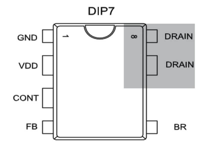 VIPER27L, VIPER27H IC nguồn DIP-7 3 VIPER27L
